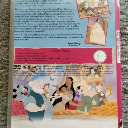 Walt Disney Pocahontas 2 DVD, dubbed