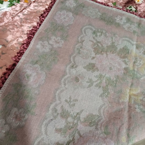 Velvet vintage tablecloth used