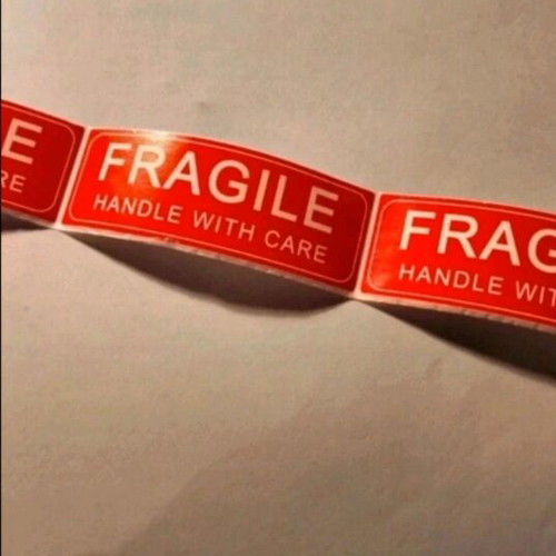 Fragile stickers new, pack of 50
