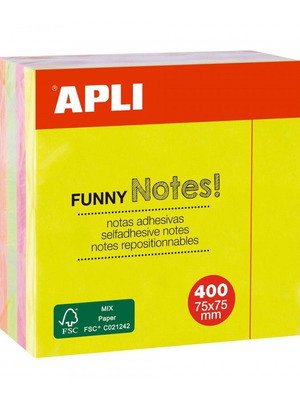 Funny sticky notes cube 400 sheets 75 x 75 mm new