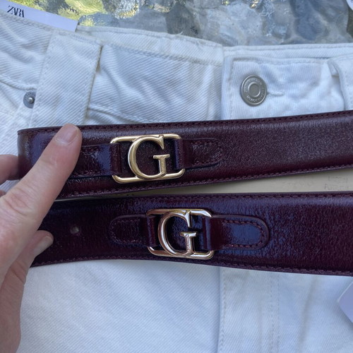 Guess leather belt, red, size 95