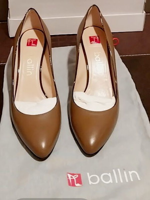 Ballin Leather Pumps New Tan Size 38.5