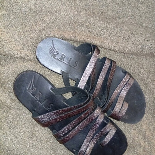 Handmade leather sandals IRIS like new, size 41, black