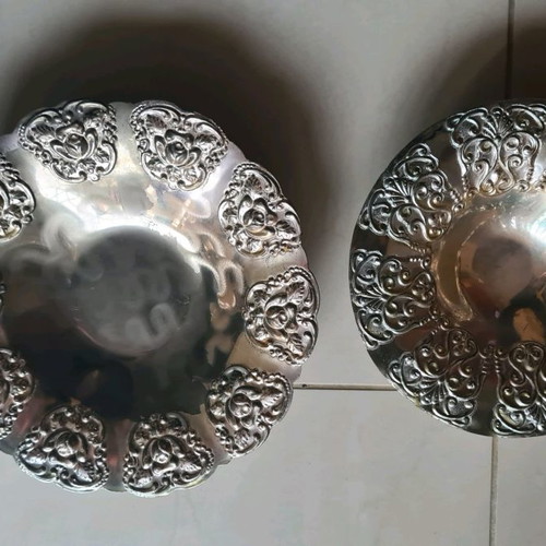 Vintage silver-plated bowls used, set of 2