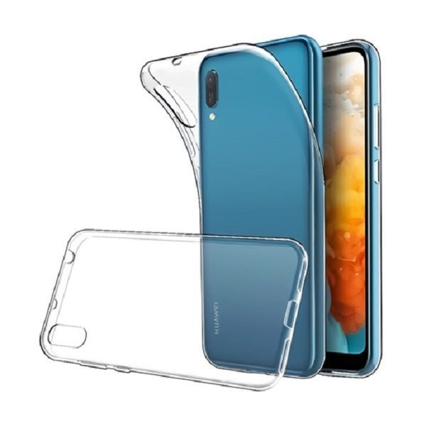  thiki Back Cover diafanis ke tzamaki prostasias Tempered Glass gia Huawei i6 2019 Clear Slim TPU Gel Case Cover and Glass Screen Protector