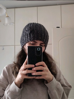 Knit cap used, gray, size S