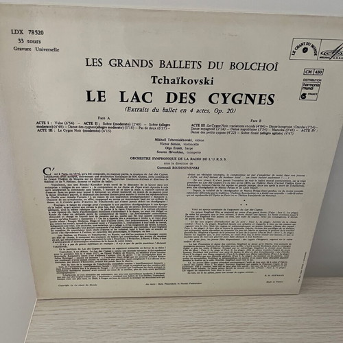 Ballets du Bolchoi Swan Lake record used, classical