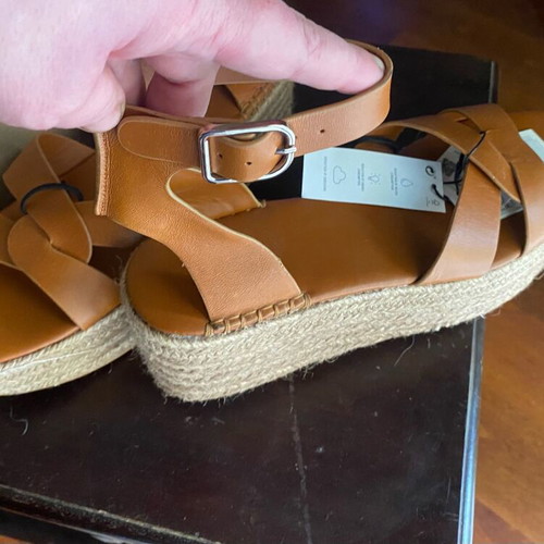 Zara leather sandals new, brown, size 41