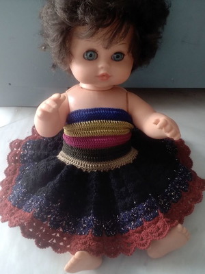 Vintage doll 42 cm used, collectible