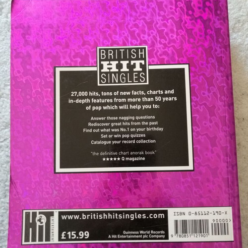 Guinness World Records British Hit Singles 16th Edition used