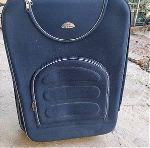 Βαλίτσα ταξιδίου μπλε + δώρο τσάντα θαλάσσης