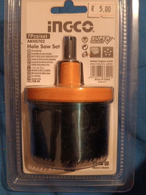 Ingco AKHS702 Hole Saw Set 7pcs for Wood cutting new
