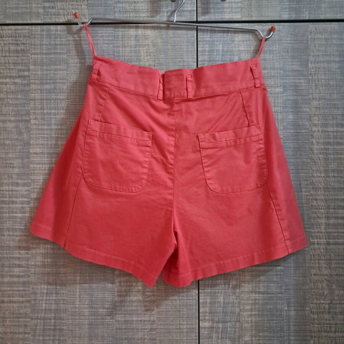 Happening No36 coral cotton high-waisted bermuda shorts like new