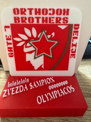 Olympiacos Gate7-Delije coasters and table sign new