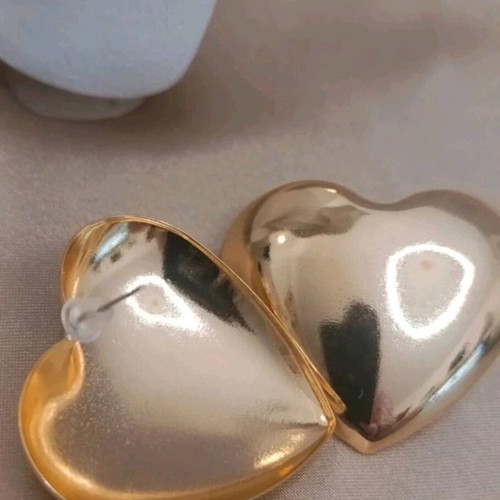 Gold Heart Earrings new