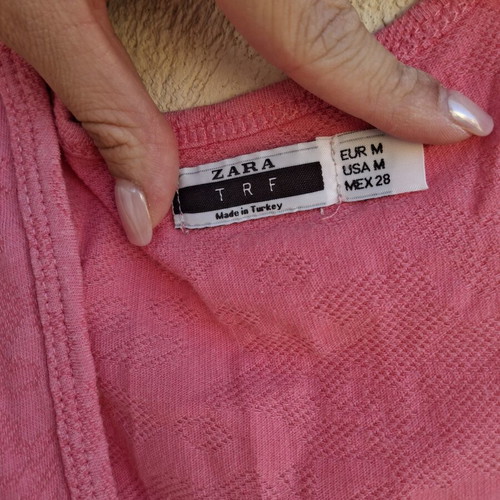 Zara sleeveless women's top medium pink used