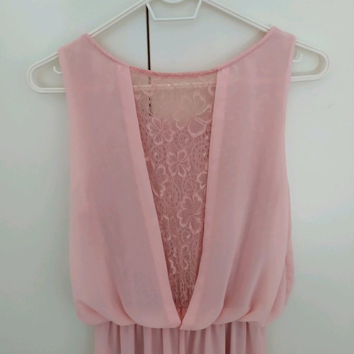 Maxi summer dress romantic pink color new