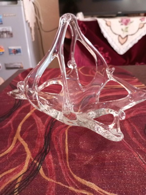 Murano Italy bowl new, crystal with unique design