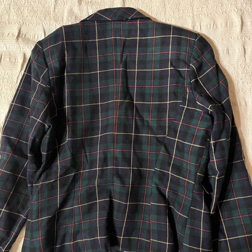 Checked striped jacket, soft comfortable fabric