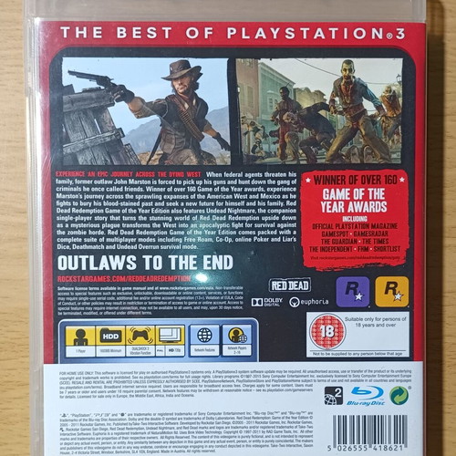 Red Dead Redemption PS3 game like new, complete without map