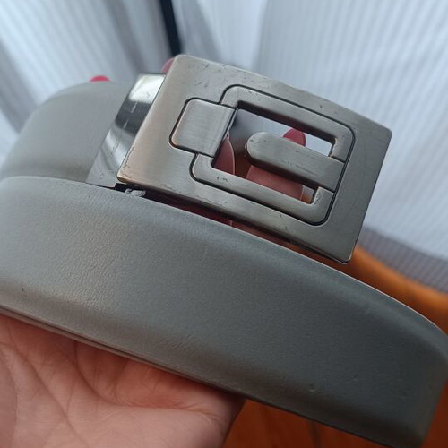 Leather belt used, gray, size 105