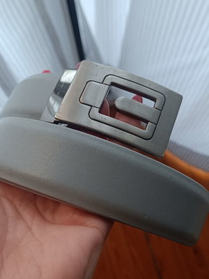 Leather belt used, gray, size 105