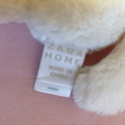 Plush Bunny Hug Toy and Rattle like new, Zara