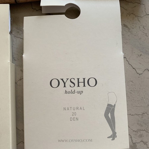 Oysho hold-up stockings nude color, new, set of 4