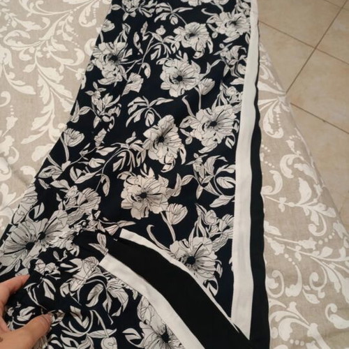ASOS wide-leg pants like new, black and white, elastic waist up to 120 cm