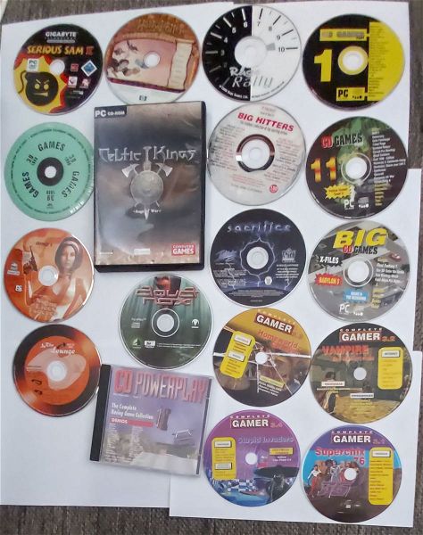  18 CDs me pechnidia ton periodikon PC POWERPLAY, CD GAMES, COMPUTER GAMES klp periodou 1995-2001 paketo 25 efro