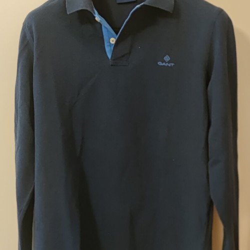 Gant long-sleeve polo shirt medium blue like new