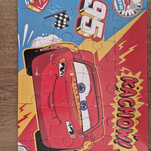 Cars and Farm puzzles 24 pieces used, set of 2