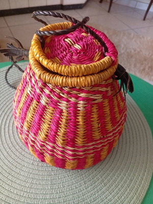 Handmade Bolga basket bag from Africa new