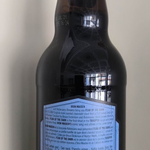 Iron Maiden Fear of the Dark beer new, not for consumption
