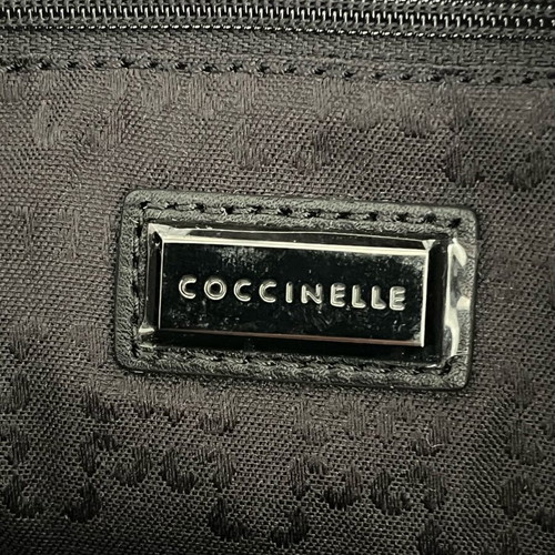 Coccinelle shoulder bag new, two-tone, large size, leather