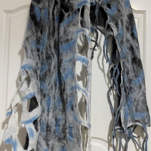 Boho outerwear new, white and blue