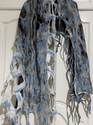 Boho outerwear new, white and blue