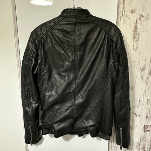 Staff men's leather jacket like new, black, size S