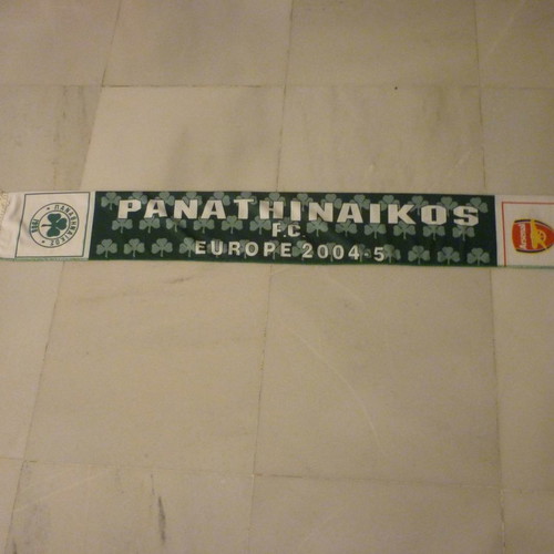 Collectible Panathinaikos double-sided scarf 2004-2005 used
