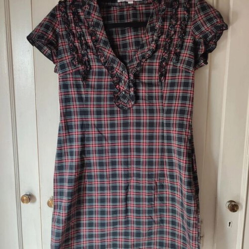 Vintage Tally Weijl plaid dress black and red, like new, size M 38