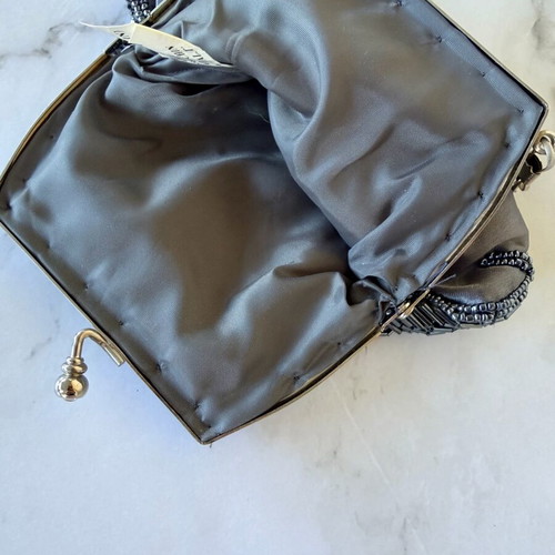 Women's grey embroidered shoulder bag like new