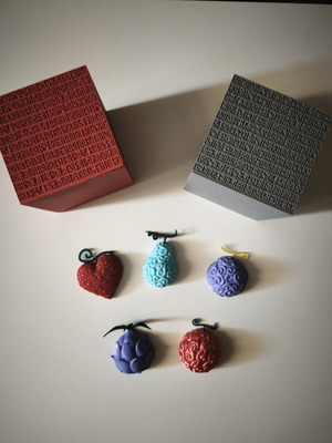 3d printed Devil fruit magnets gift box One piece