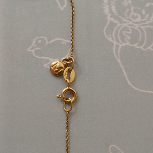 Anna Maria Mazaraki 925 children's necklace new, gold plated with enamel