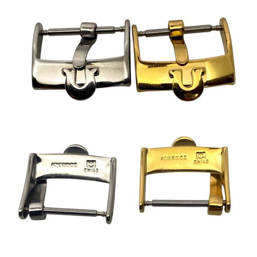 Omega Buckles New 16mm Gold and Silver