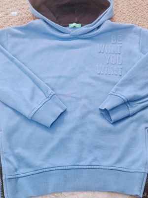 Benetton children's sweatshirt used, blue, size 6-7 years