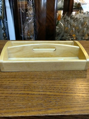 Wooden bread box tray new with handle