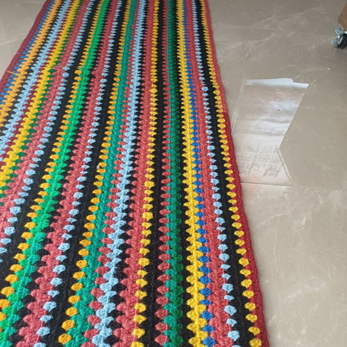 Handmade cotton knitted runner rug new