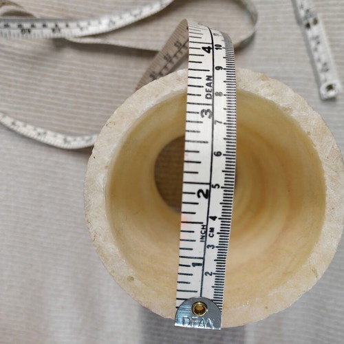 Set of 3 natural onyx alabaster cylinders