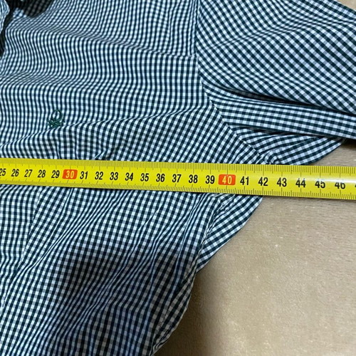 Benetton women's fitted checkered shirt size S like new