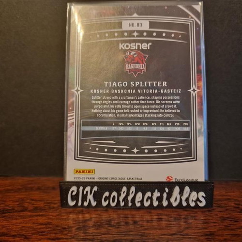 Euroleague Panini Origins Baskonia Tiago Splitter card new